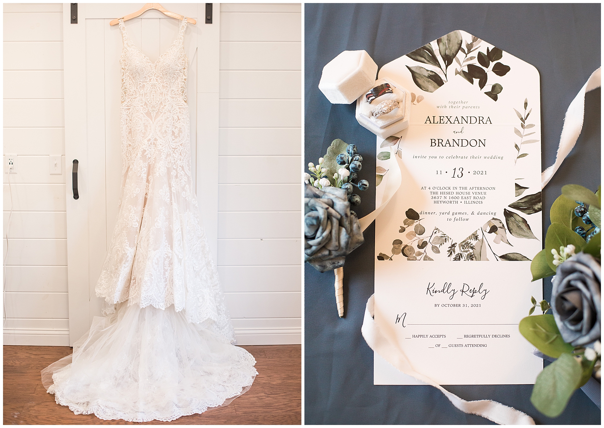 Alex & Brandon The Hesed House Venue Heyworth Illinois Wedding